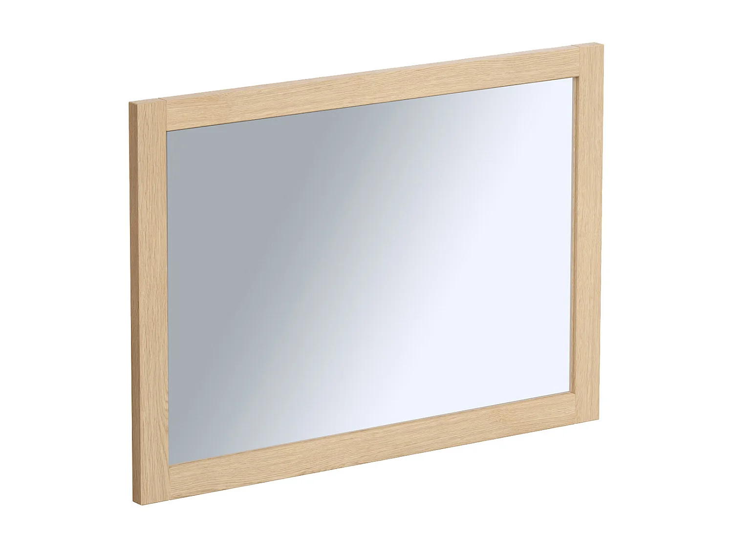 Lustro prostokątne z ramą z okleiną dębową - Szer. 50 x Wys. 70 cm - TIMEA 139349 - obrazek 1