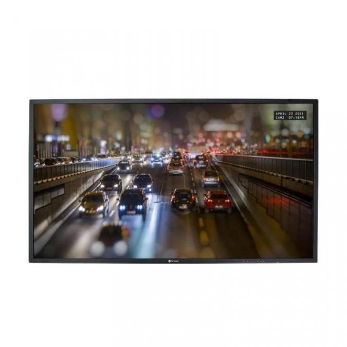 Monitor LCD IPS 65” 4K UHD do pracy 24/7 CCTV, metalowa obudowa, wejścia BNC, HDMI, DVI‑D, VGA, RS‑232, RJ‑45, S/PDIF SMQ‑6501 - obrazek 1