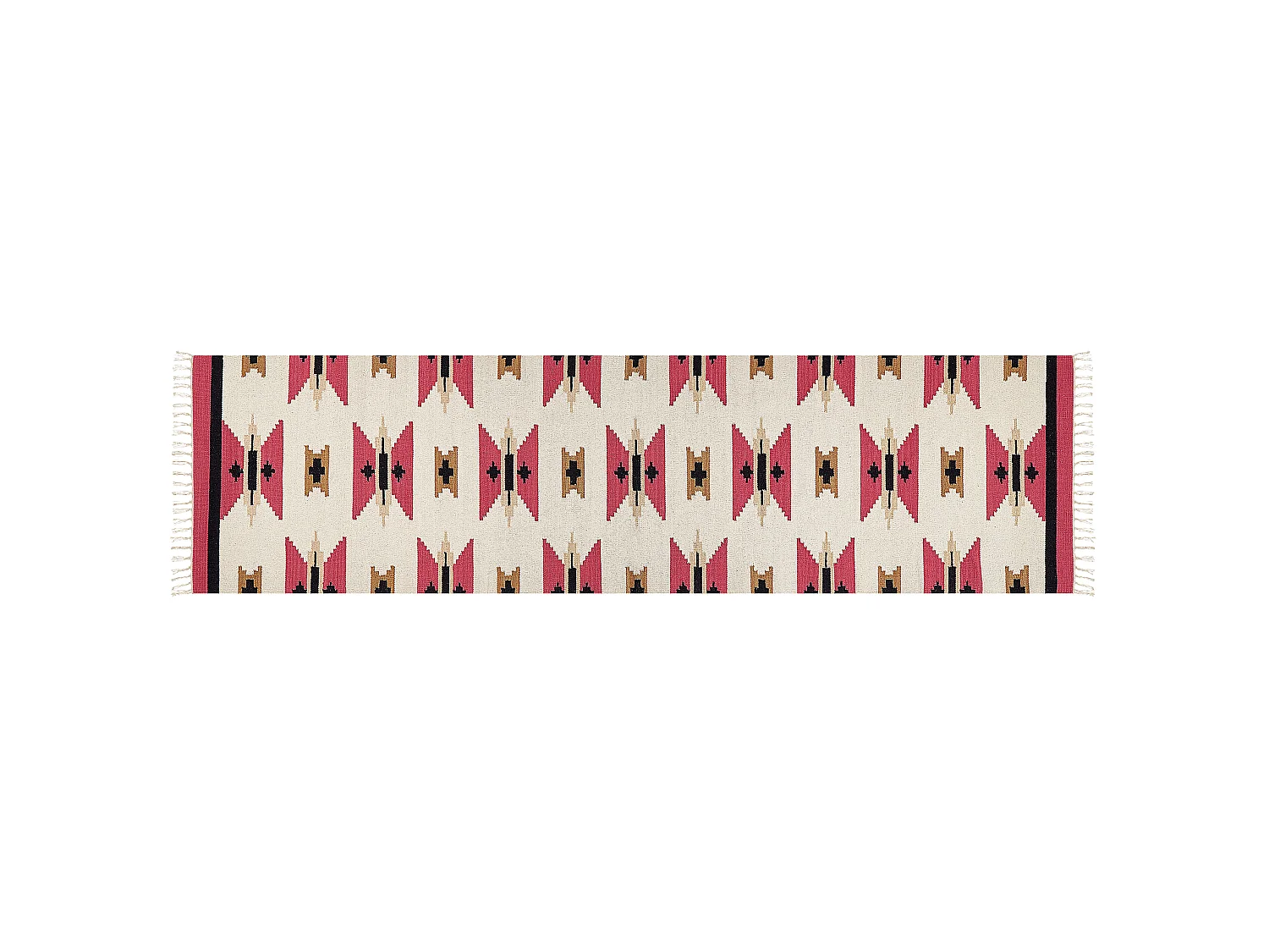 Dywan bawełniany kilim 80 x 300 cm wielokolorowy GARNI 1334659 - obrazek 1