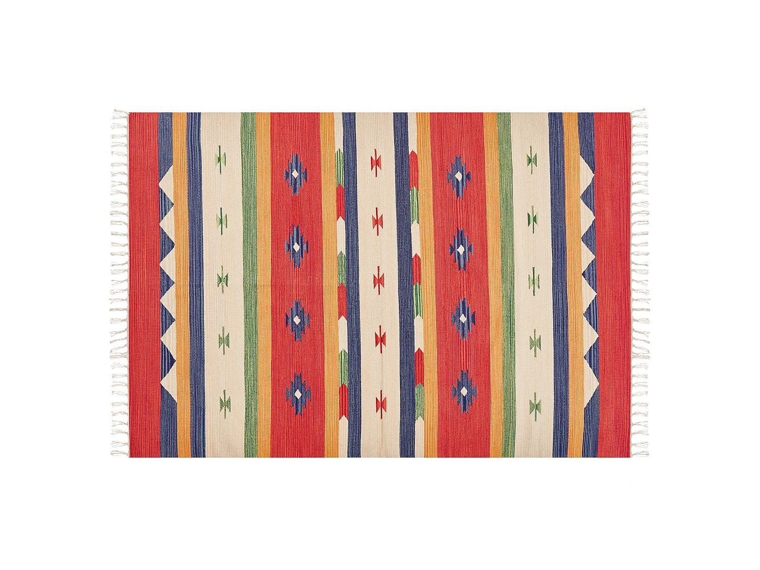 Dywan bawełniany kilim 140 x 200 cm wielokolorowy ALAPARS 1334697 - obrazek 1
