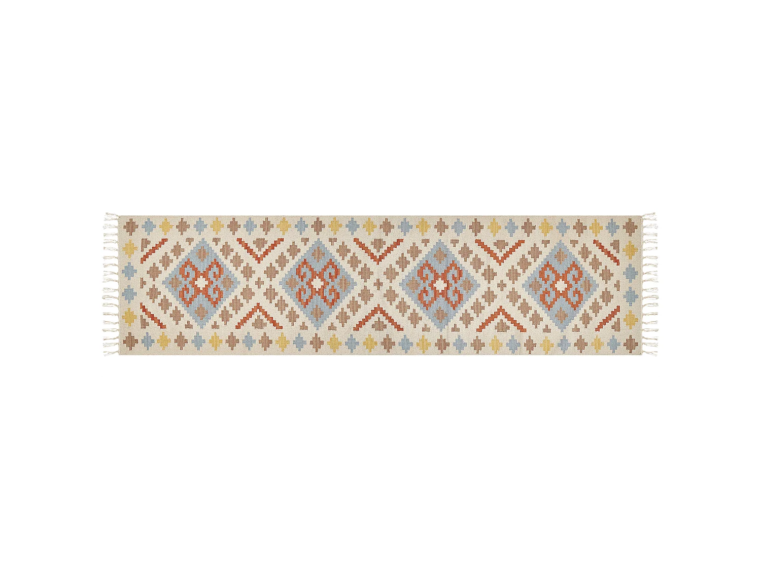 Dywan bawełniany kilim 80 x 300 cm wielokolorowy ATAN 1371157 - obrazek 1