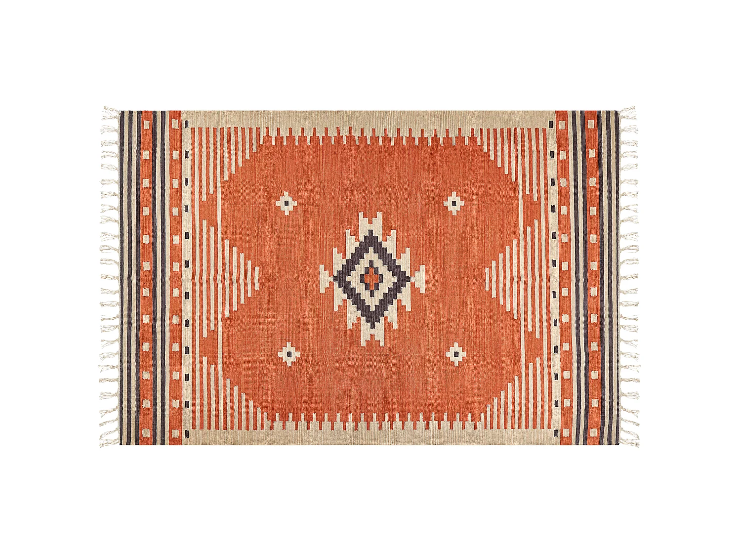 Dywan bawełniany kilim 200 x 300 cm pomarańczowy GAVAR 1371239