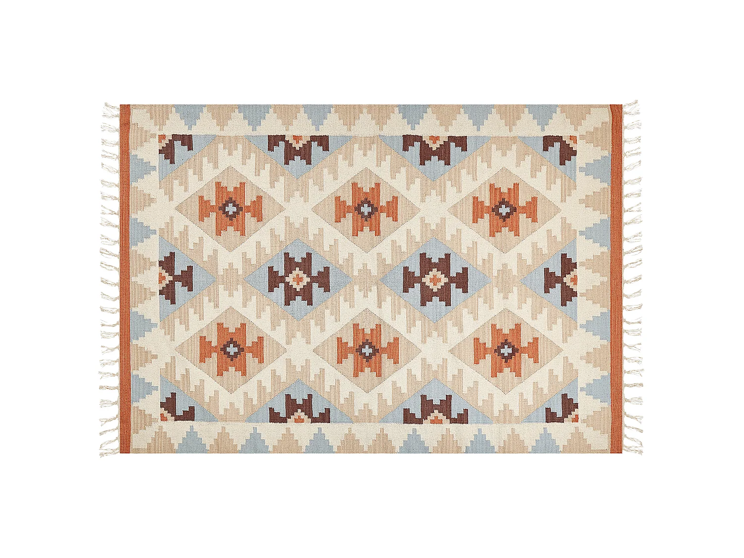 Dywan bawełniany kilim 160 x 230 cm wielokolorowy DILIJAN 1371173 - obrazek 1