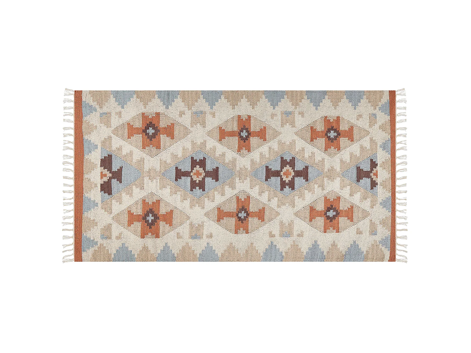 Dywan bawełniany kilim 80 x 150 cm wielokolorowy DILIJAN 1371175 - obrazek 1