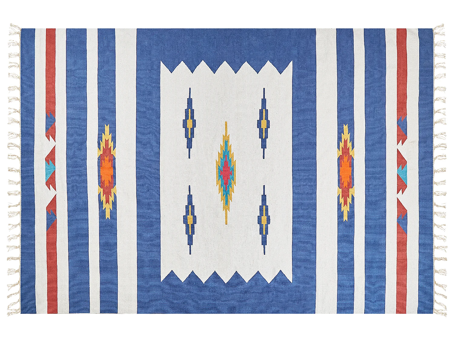 Dywan bawełniany kilim 200 x 300 cm wielokolorowy VARSER 1319805 - obrazek 1
