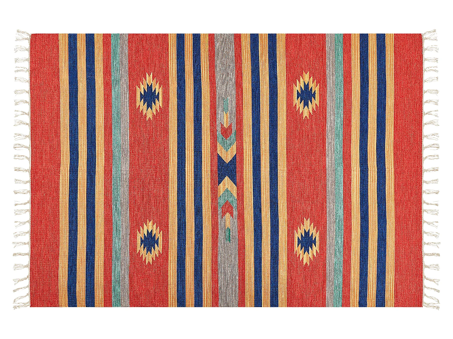 Dywan bawełniany kilim 140 x 200 cm wielokolorowy HATIS 1324457 - obrazek 1