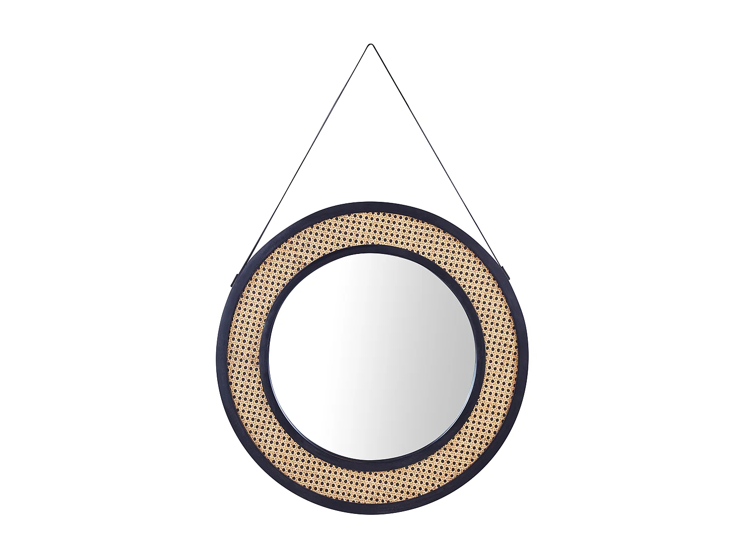 Lustro ścienne CAMBRAI 70 cm 104 cm Rattan Naturalny 1975153 - obrazek 1