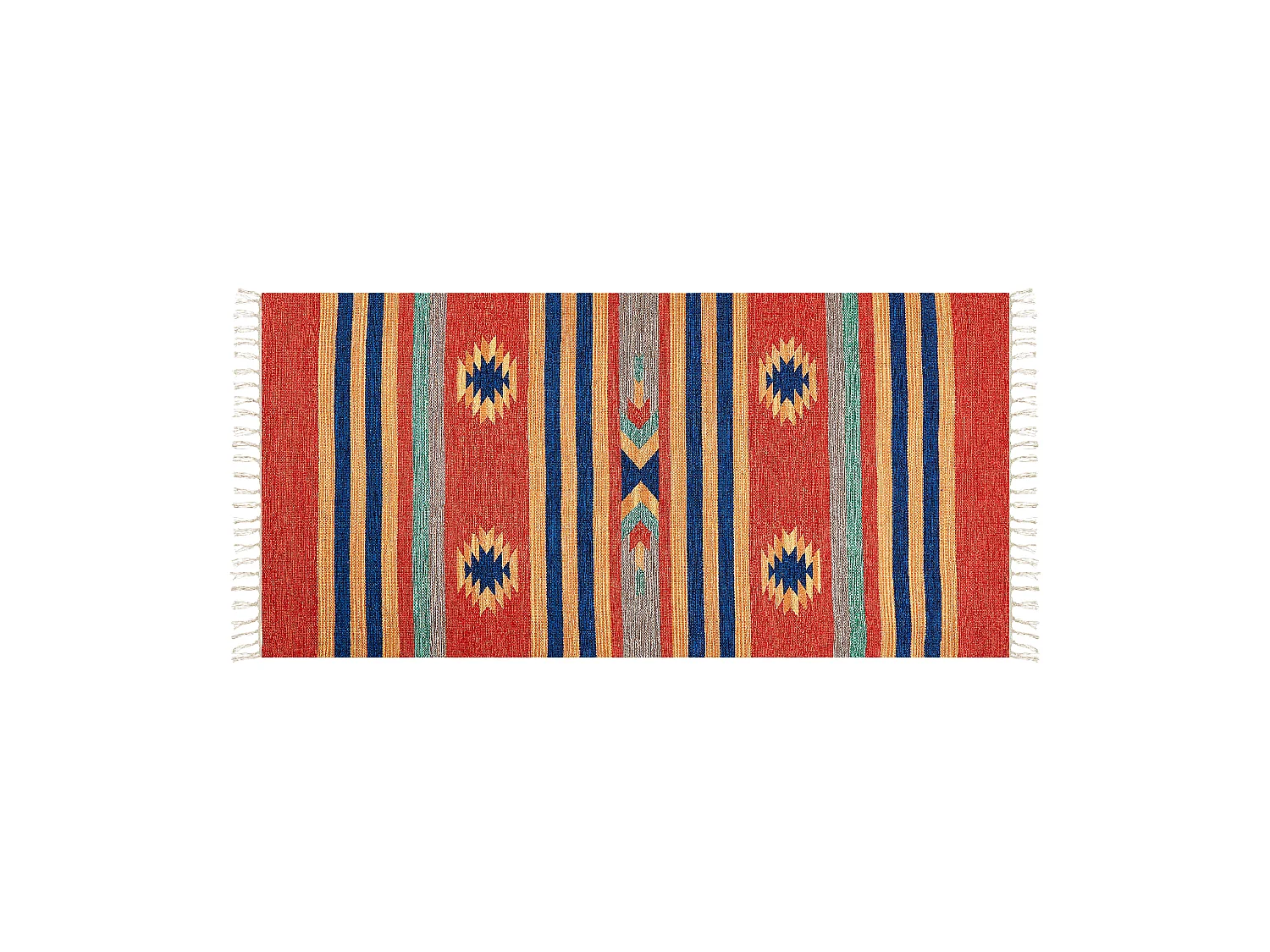 Dywan bawełniany kilim 80 x 150 cm wielokolorowy HATIS 1324437 - obrazek 1