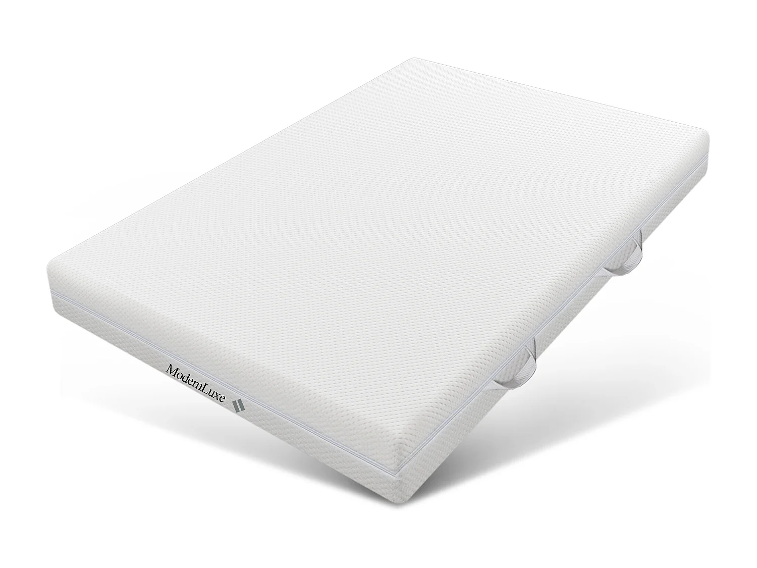 Materac 180x200 cm pianka gr. 20 cm - twardość H3&H2 - z włókien do prania - Biały 3096642 - obrazek 1