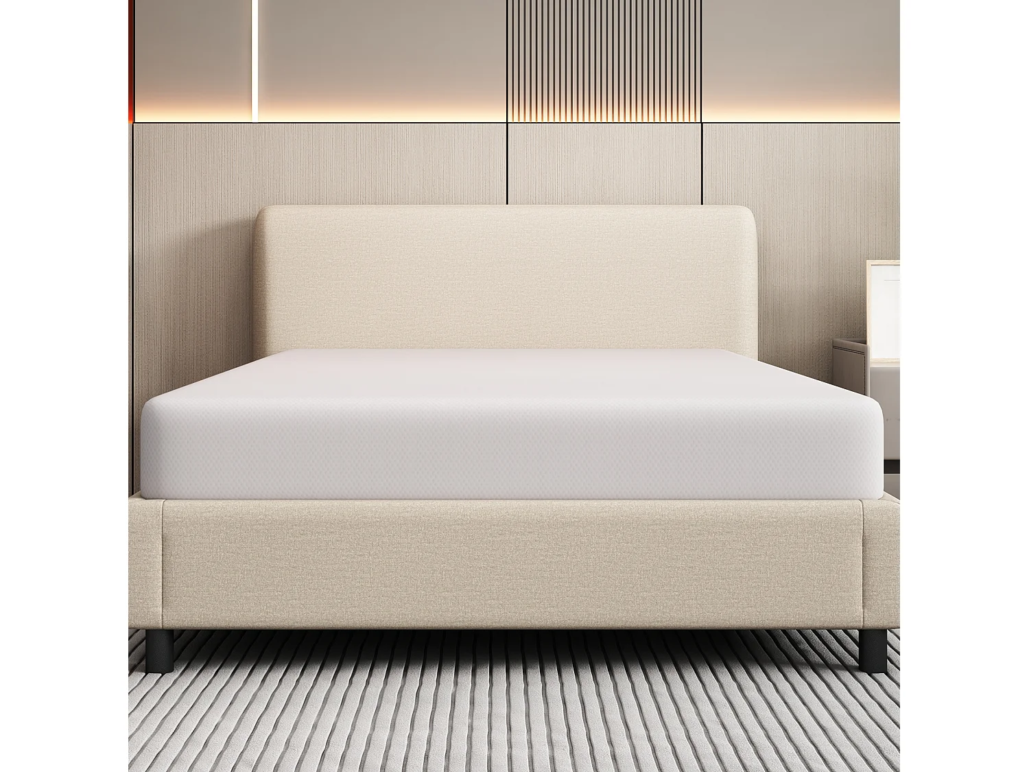Materac 90x200 cm pianka gr. 16 cm - twardość H3 - certyfikat Oeko-Tex - Biały 3256997 - obrazek 1