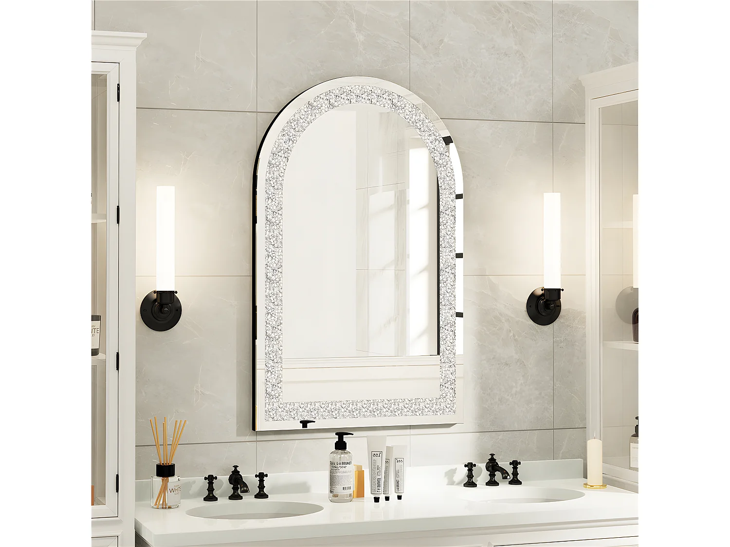 Duże lustro ścienne dekoracyjne lustra ścienne łukowe lustro projekt deco 90x60cm 3164989 - obrazek 1
