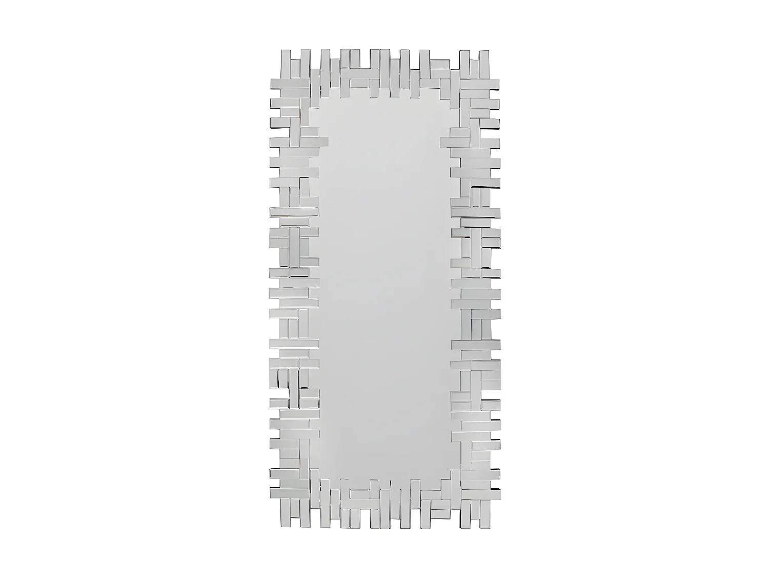 Lustro ścienne LOLA 120 × 2 × 57 cm – stal nierdzewna i MDF – kolor srebrny 115967 - obrazek 1