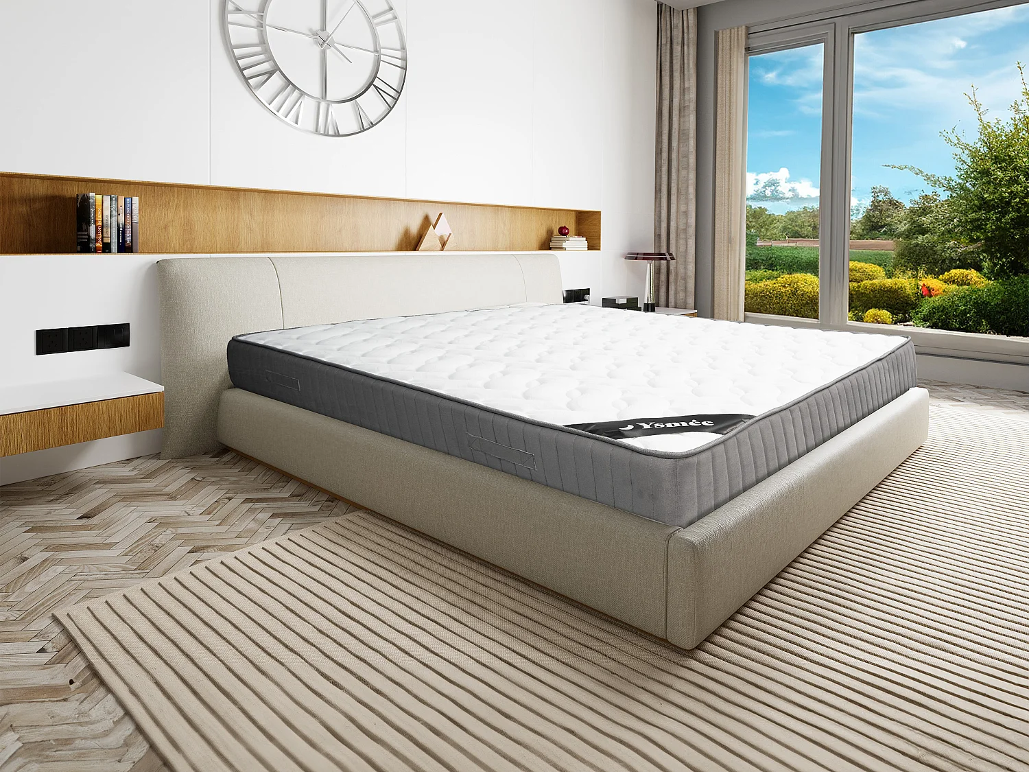 Materac 160 x 200 cm o grub. 30 cm z pianką HR i wierzchnią warstwą lateksu – MALINO marki YSMÉE 3269745