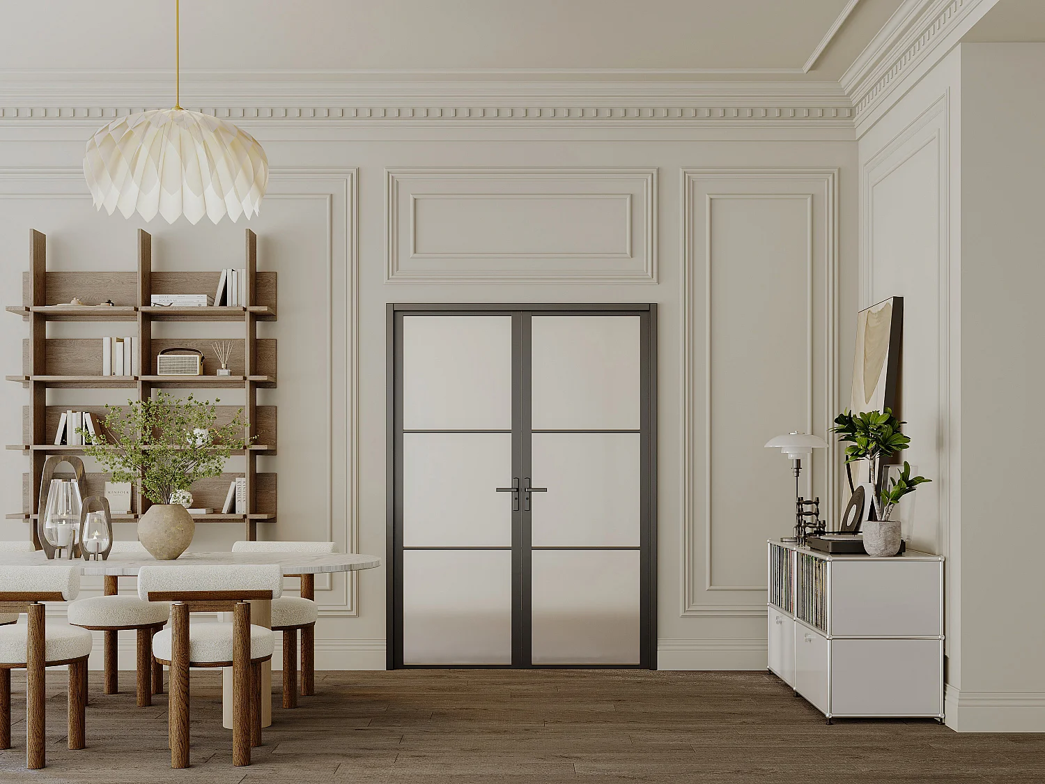 Drzwi kompletne 2-skrzydłowe dwustronne z aluminium i szkła hartowanego – 2 x wys. 204 x szer. 93 cm – Czarny – MASERU 3277405