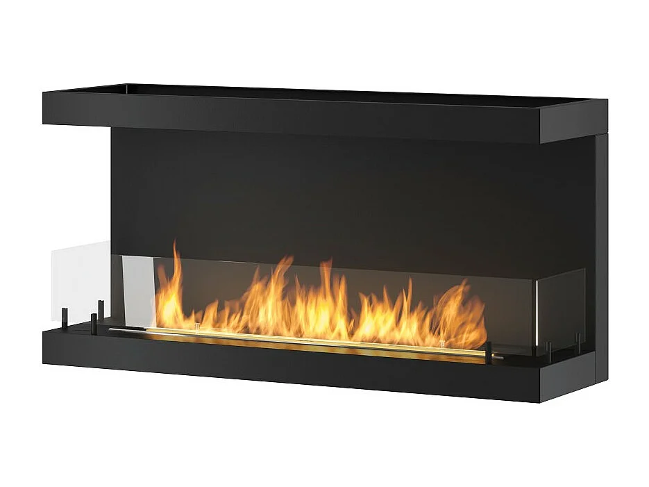 Kominek bioetanolowy C1000 V.3 Designerski, wbudowany, z szybą otwieraną z trzech stron i palnikiem o pojemności 2 litrów 3578844