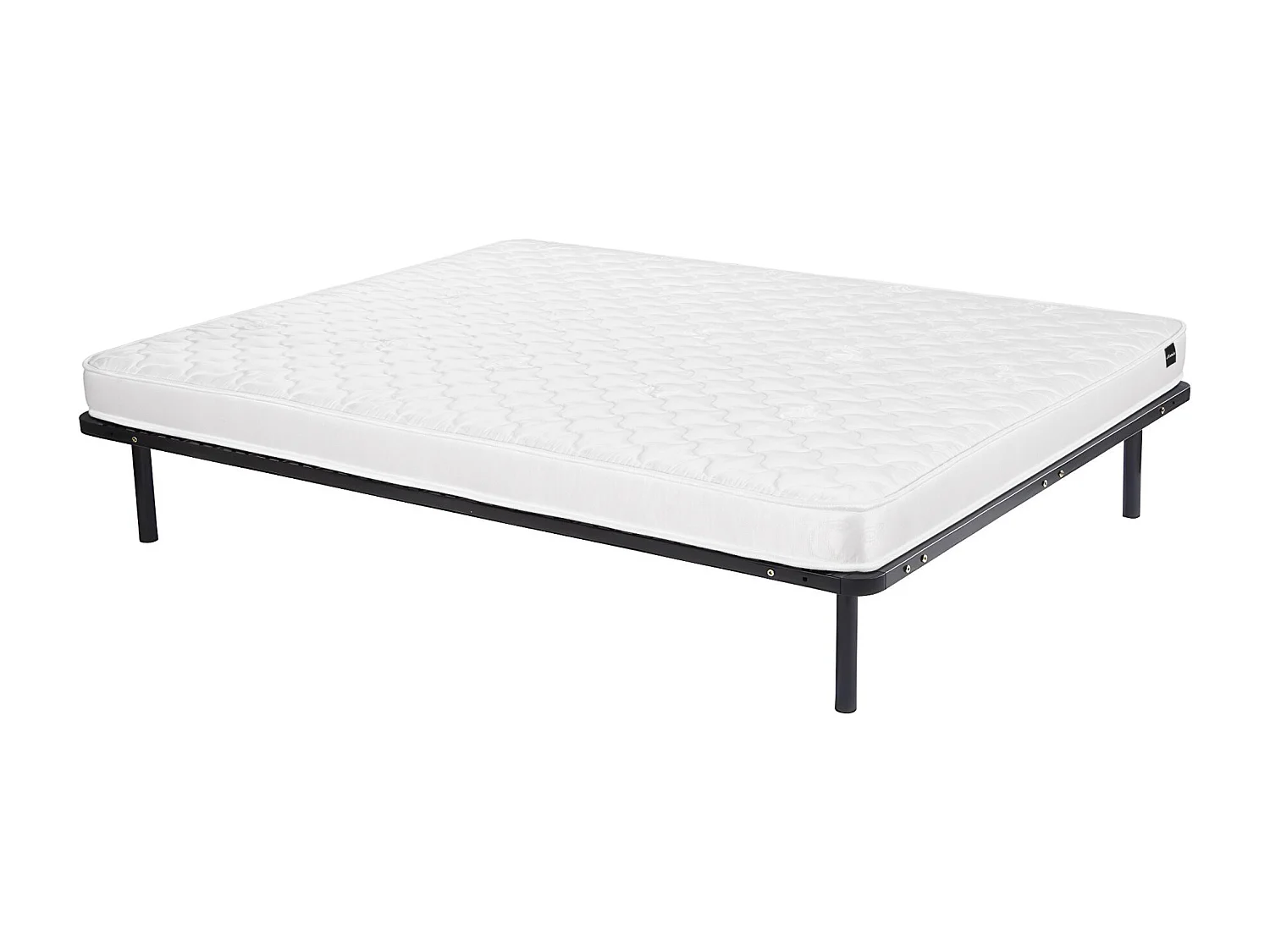 Zestaw 120 x 200 cm stelaż listewkowy + materac piankowy o grub. 15 cm – DANAE II marki YSMÉE 3586945