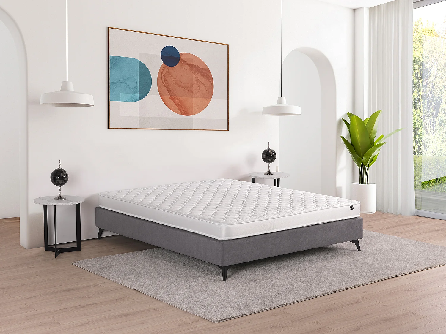 Materac piankowy 120 x 200 cm o grub. 15 cm – DANAE II marki YSMÉE 3336014