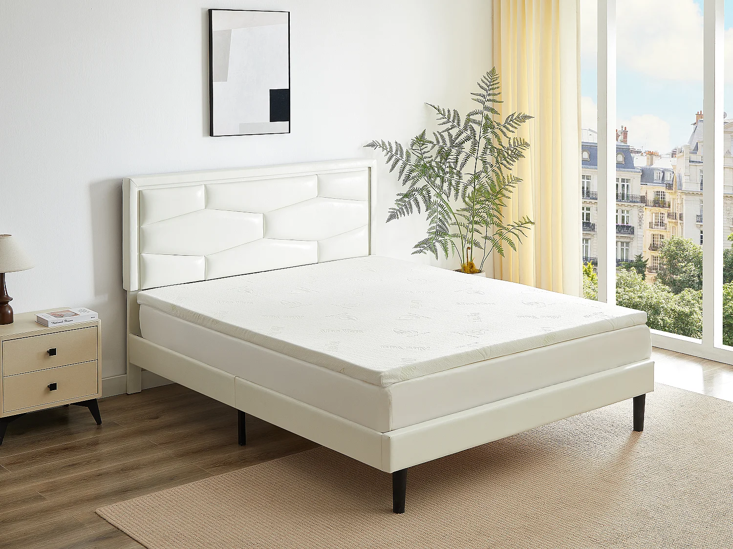 Luksusowa nakładka na materac ALOE VERA marki NATUREA z pamięcią kształtu – 140 × 190 cm 118195