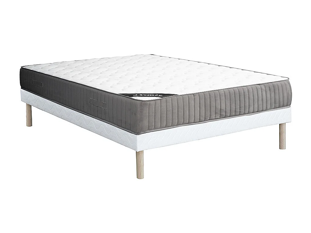 Zestaw 160 x 200 cm stelaż uniwersalny + materac z pianką HR i lateksem o grub. 30 cm – MALINO marki YSMÉE 3508076