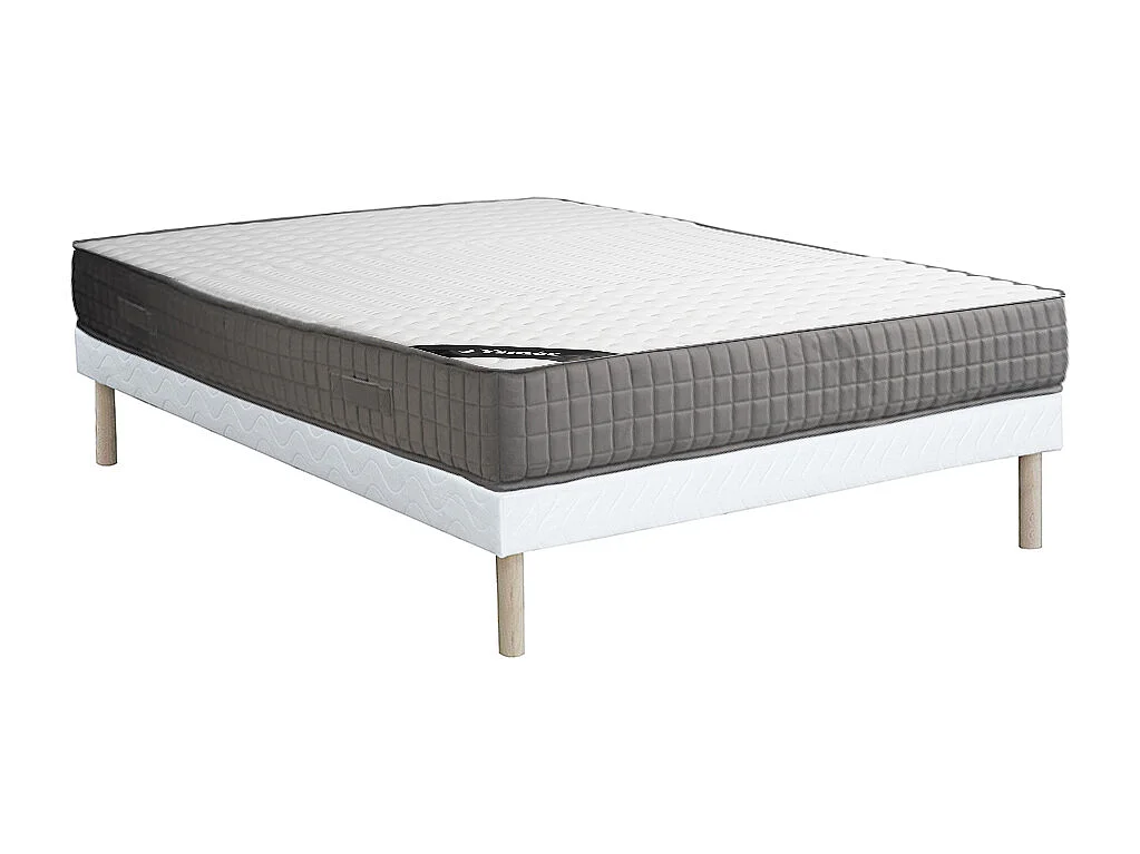 Zestaw 160 x 200 cm stelaż uniwersalny + materac piankowy 11-strefowy z pamięcią kształtu grub. 22 cm – DANEVO marki YSMÉE 3509573
