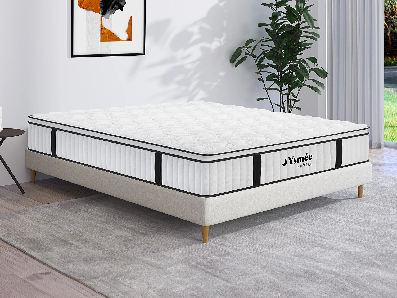 Materac ognioodporny ze sprężynami kieszeniowymi ze zintegrowaną nakładką DELICE marki YSMÉE HÔTEL - 180 × 200 cm 90951 - obrazek 1