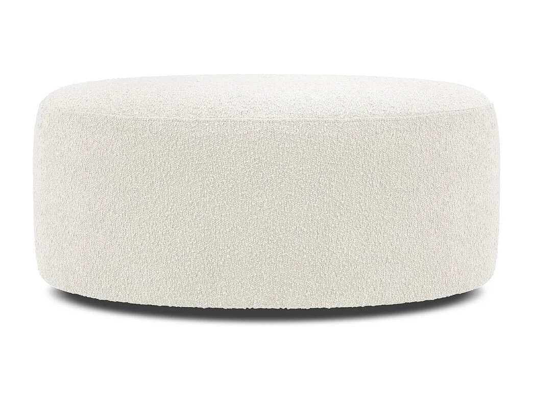 CXL by Christian Lacroix - Puf obrotowy, "Adam" boucle, biały - 80x80x36cm 3740262 - obrazek 1