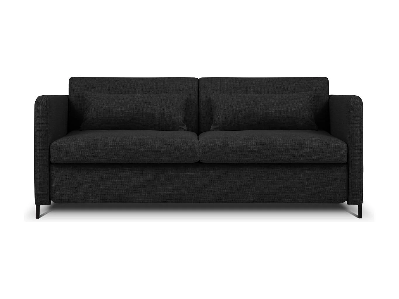 CXL by Christian Lacroix - Sofa z funkcją spania, "Yanis" 2 miejsca tkanina strukturalna, szary ciemny - 182x102x80cm 3740468 - obrazek 1