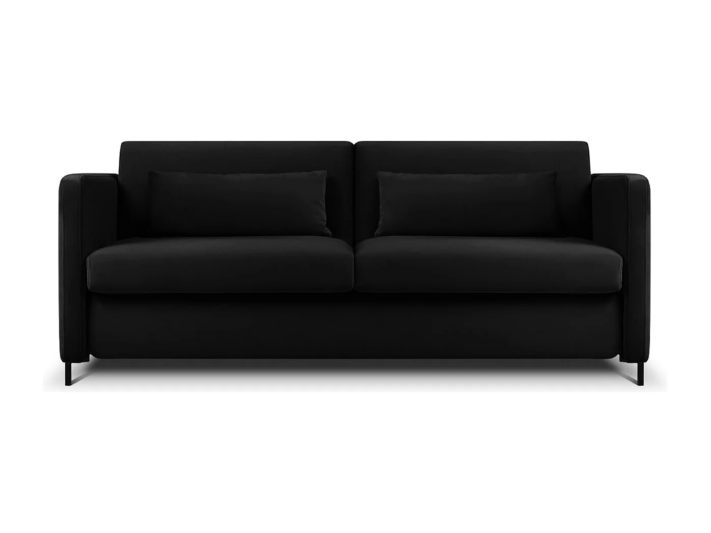 CXL by Christian Lacroix - Sofa z funkcją spania, "Yanis" 2 miejsca welur, czarny - 182x102x80cm 3740475 - obrazek 1