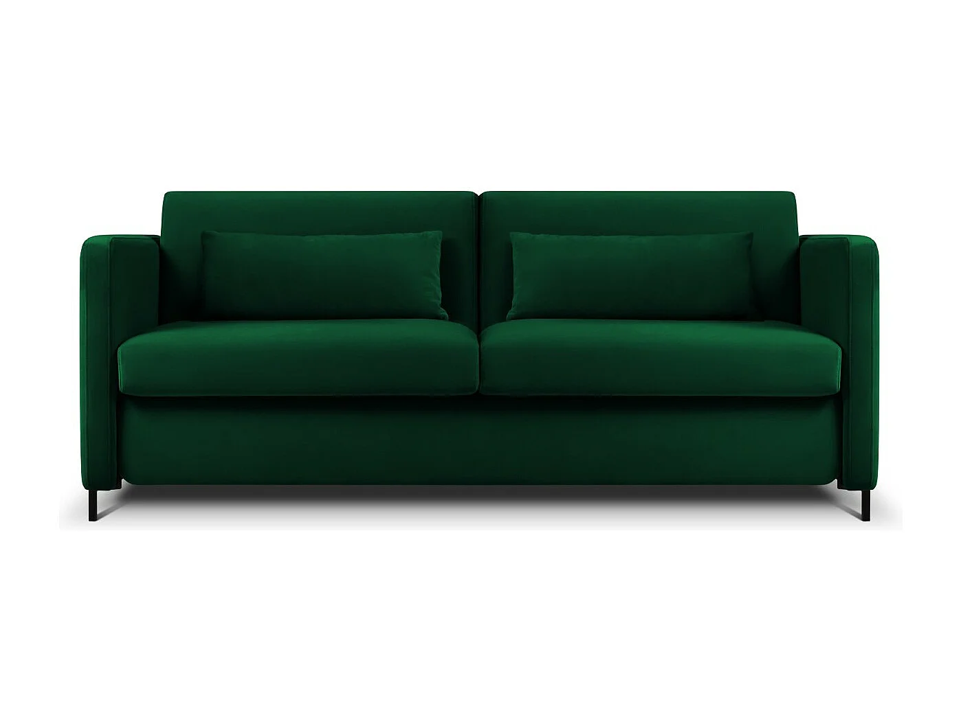 CXL by Christian Lacroix - Sofa z funkcją spania, "Yanis" 2 miejsca welur, zielony butelkowy - 182x102x80cm 3740520 - obrazek 1
