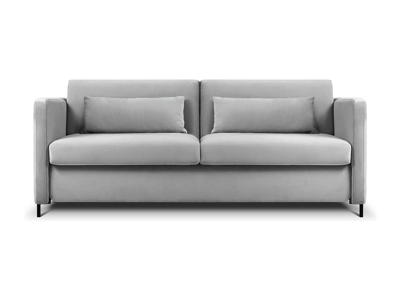CXL by Christian Lacroix - Sofa z funkcją spania, "Yanis" 2 miejsca welur, szary - 182x102x80cm 3740543 - obrazek 1