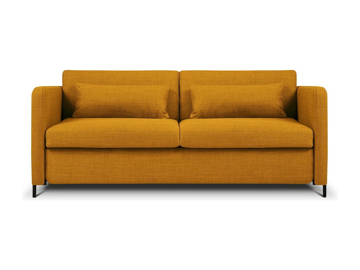 CXL by Christian Lacroix - Sofa z funkcją spania, "Yanis" 2 miejsca tkanina strukturalna, złoty - 182x102x80cm 3740626 - obrazek 1