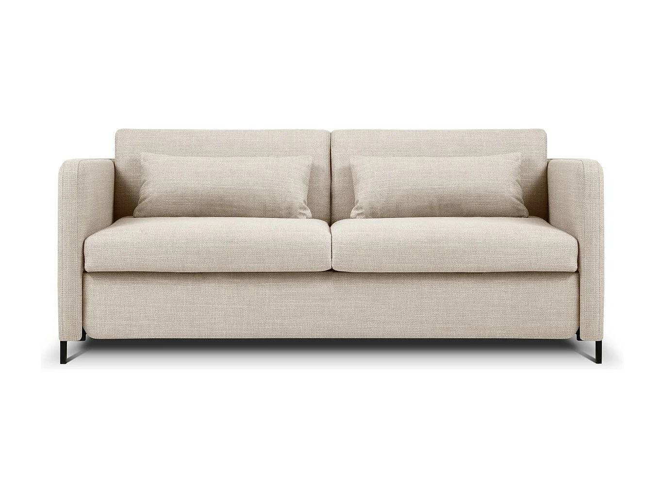 CXL by Christian Lacroix - Sofa z funkcją spania, "Yanis" 2 miejsca tkanina strukturalna, beż - 182x102x80cm 3740652 - obrazek 1