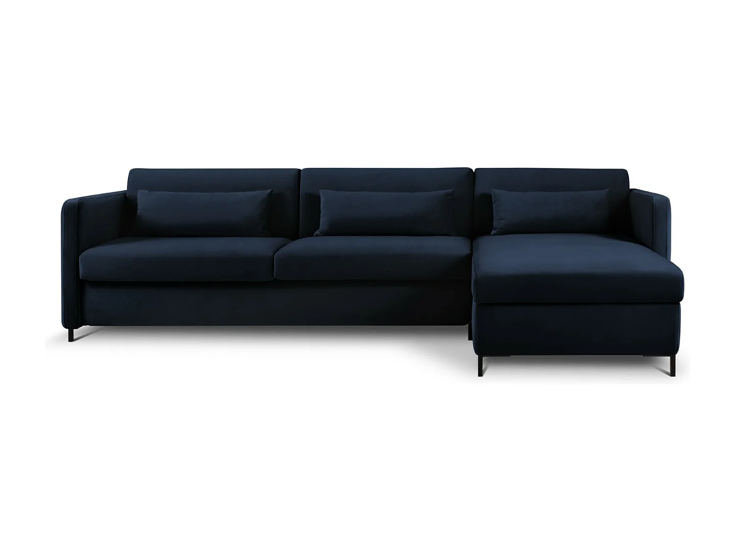 CXL by Christian Lacroix - Narożnik prawy z funkcją spania, "Yanis" 5 miejsc welur, błękit królewski - 280x170x80cm 3740687 - obrazek 1