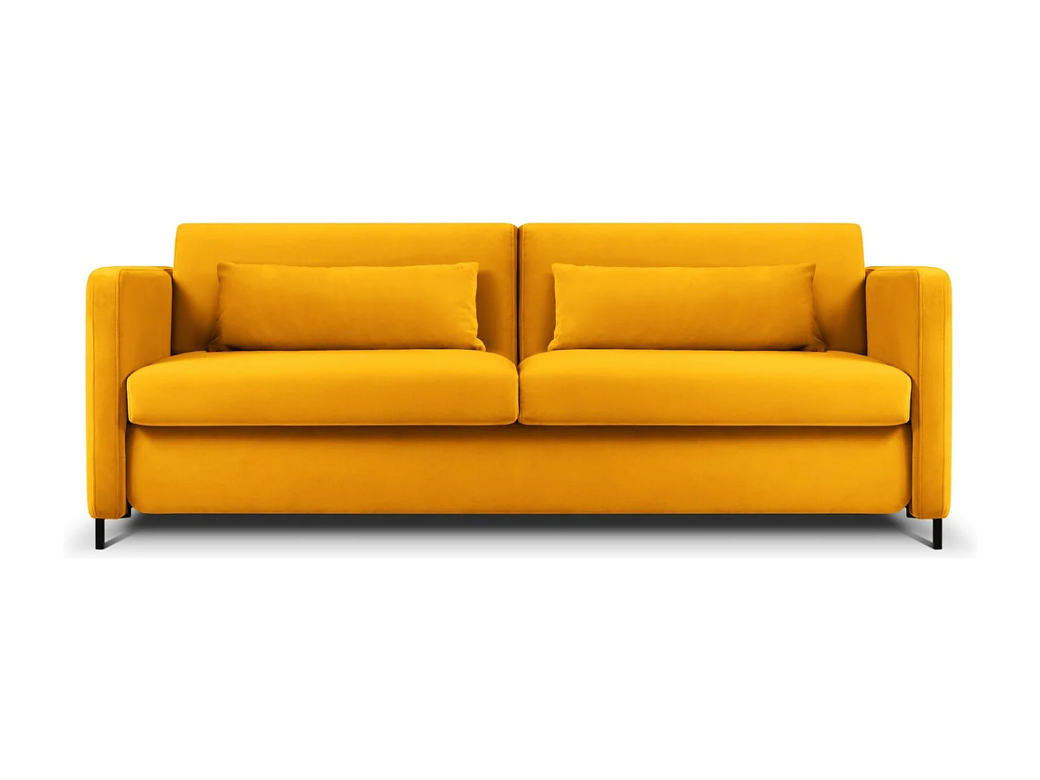 CXL by Christian Lacroix - Sofa z funkcją spania, "Yanis" 3 miejsca welur, żółty - 202x102x80cm 3740722 - obrazek 1