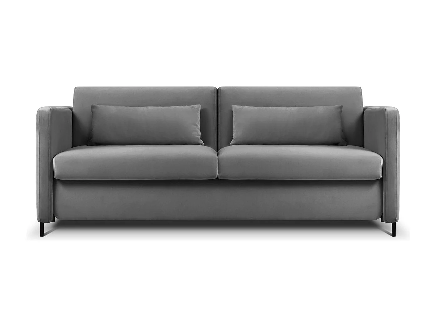 CXL by Christian Lacroix - Sofa z funkcją spania, "Yanis" 2 miejsca welur, szary ciemny - 182x102x80cm 3740731 - obrazek 1