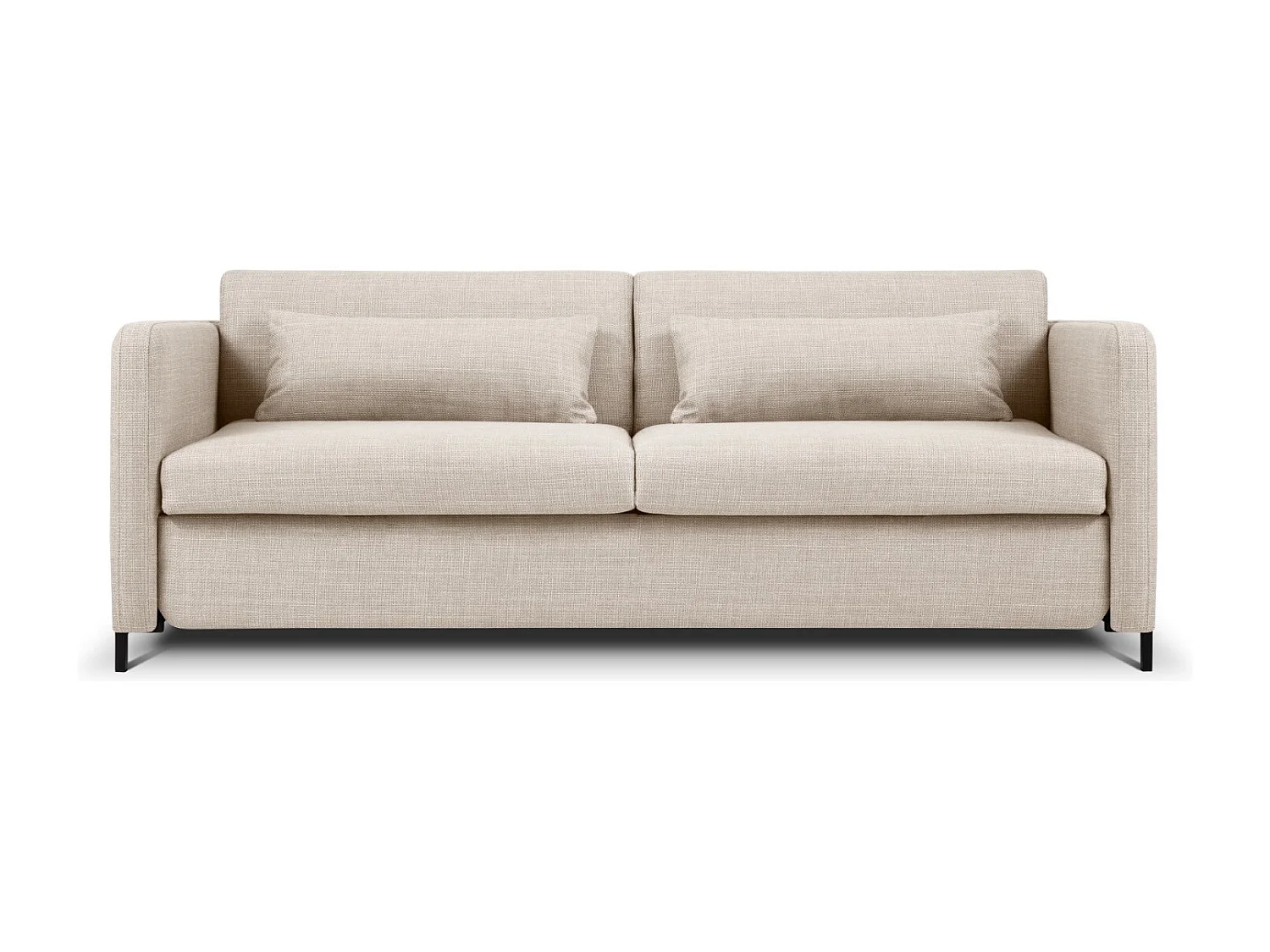 CXL by Christian Lacroix - Sofa z funkcją spania, "Yanis" 3 miejsca tkanina strukturalna, beż - 202x102x80cm 3740746 - obrazek 1
