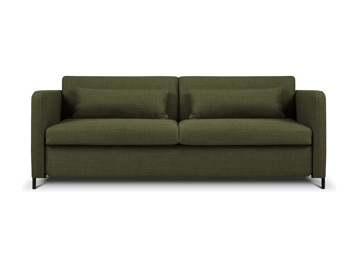 CXL by Christian Lacroix - Sofa z funkcją spania, "Yanis" 3 miejsca tkanina strukturalna, zielony - 202x102x80cm 3740794 - obrazek 1