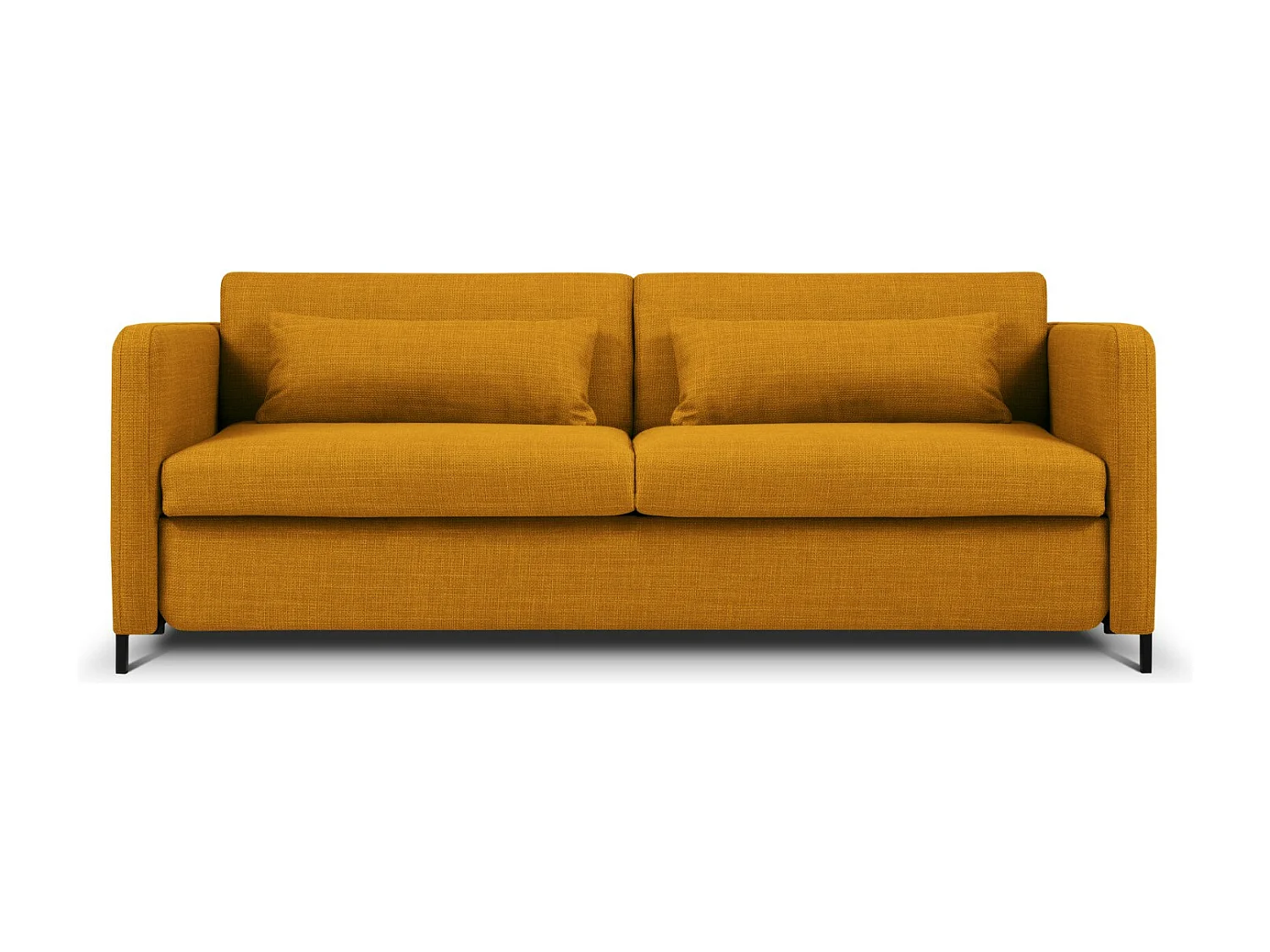 CXL by Christian Lacroix - Sofa z funkcją spania, "Yanis" 3 miejsca tkanina strukturalna, złoty - 202x102x80cm 3740804 - obrazek 1