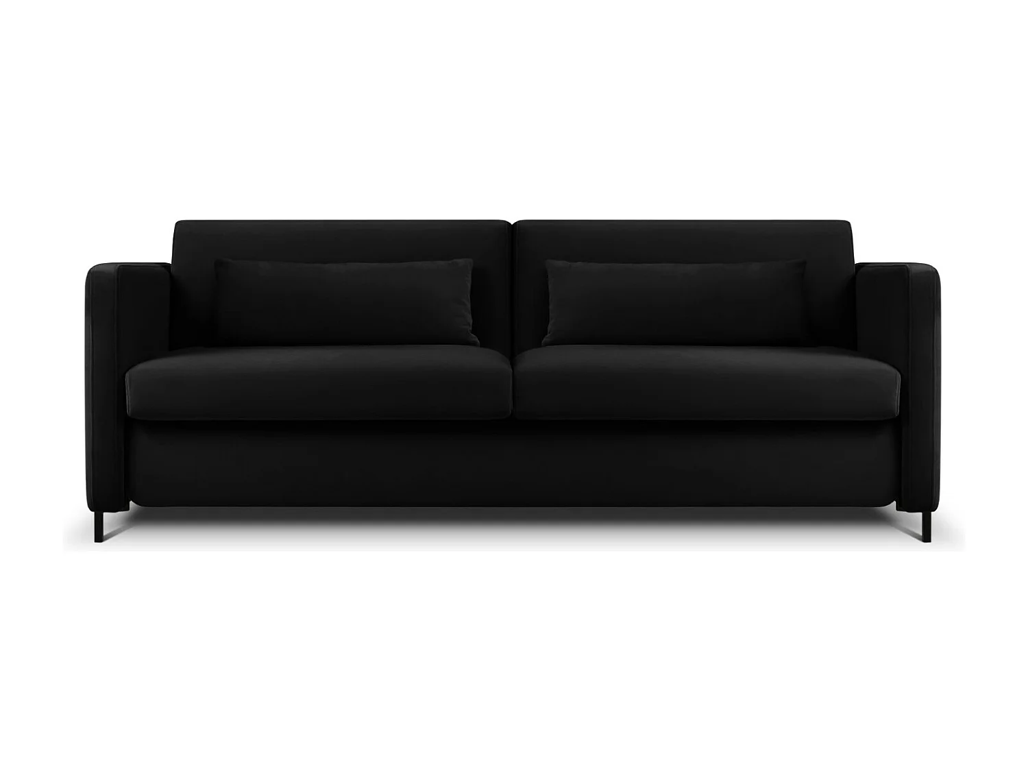 CXL by Christian Lacroix - Sofa z funkcją spania, "Yanis" 3 miejsca welur, czarny - 202x102x80cm 3740823 - obrazek 1