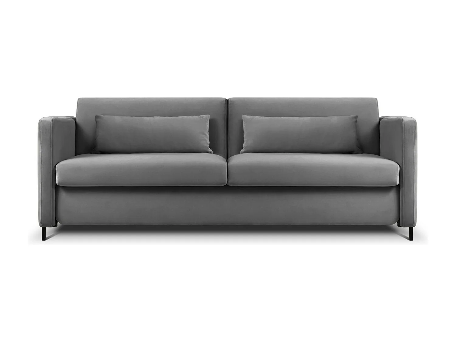 CXL by Christian Lacroix - Sofa z funkcją spania, "Yanis" 3 miejsca welur, szary ciemny - 202x102x80cm 3740850 - obrazek 1
