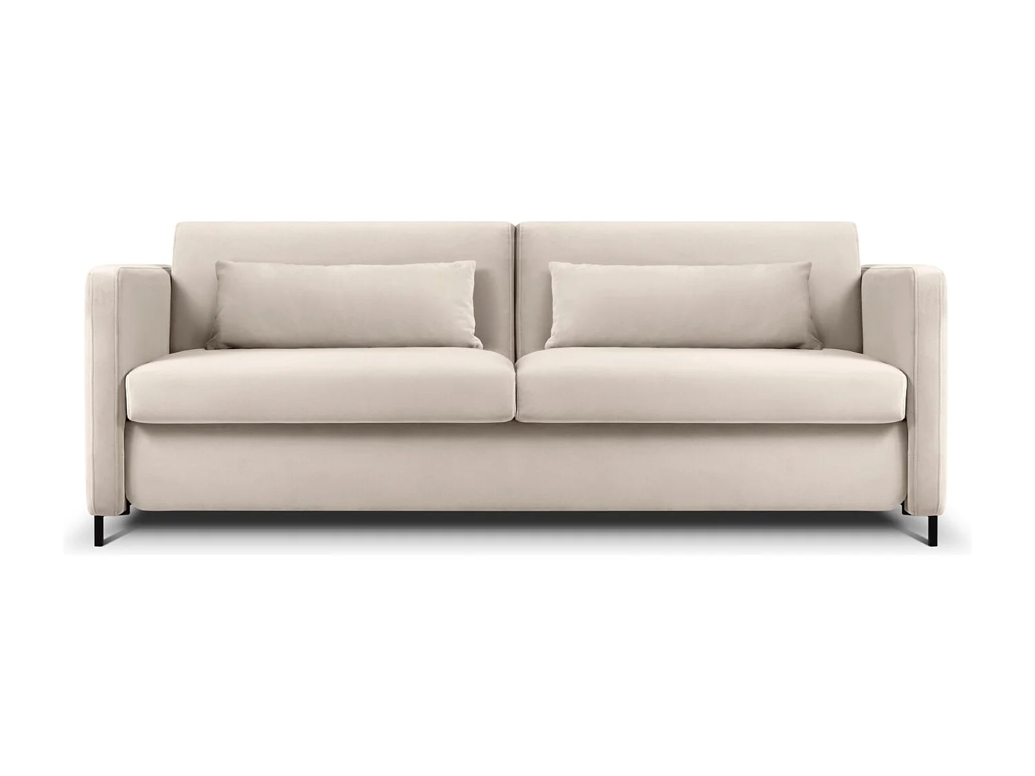 CXL by Christian Lacroix - Sofa z funkcją spania, "Yanis" 3 miejsca welur, beż - 202x102x80cm 3740893 - obrazek 1