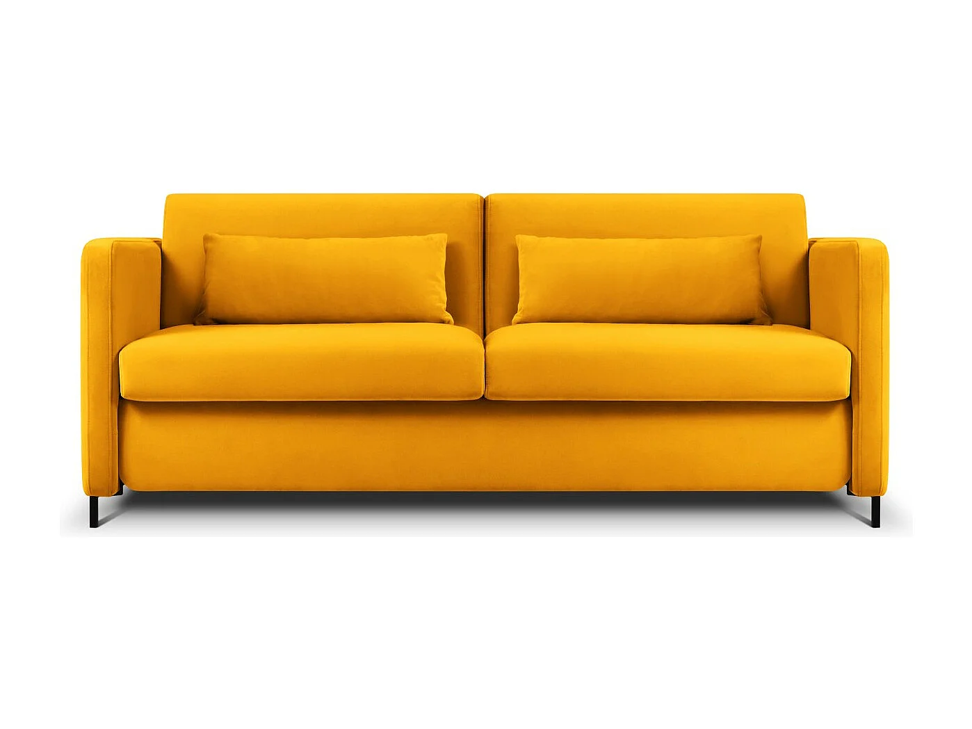 CXL by Christian Lacroix - Sofa z funkcją spania, "Yanis" 2 miejsca welur, żółty - 182x102x80cm 3740947 - obrazek 1