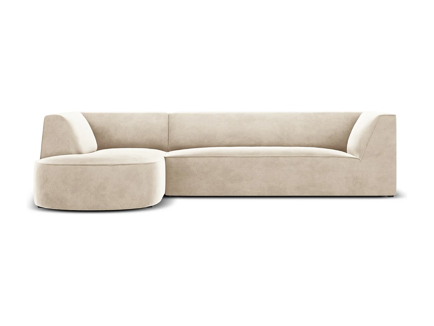 CXL by Christian Lacroix – Narożnik lewy, „Charles” 4 miejsca welur, beż jasny – 273x180x69cm 3742636