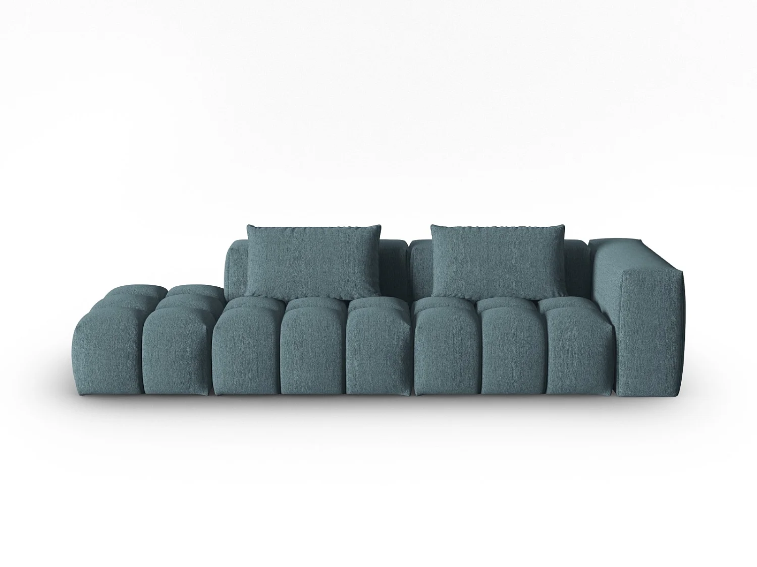 CXL by Christian Lacroix - Sofa modułowa bok lewy, "Lorella" 3 miejsca tkanina strukturalna, niebieski jasny - 265x85x70cm 3742738 - obrazek 1