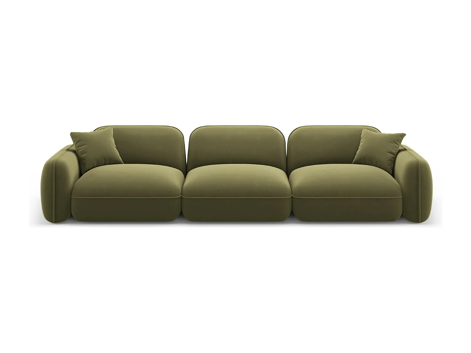 CXL by Christian Lacroix - Sofa modułowa, "Lucien" 4 miejsca welur, zielony jasny - 320x90x70cm 3742748 - obrazek 1