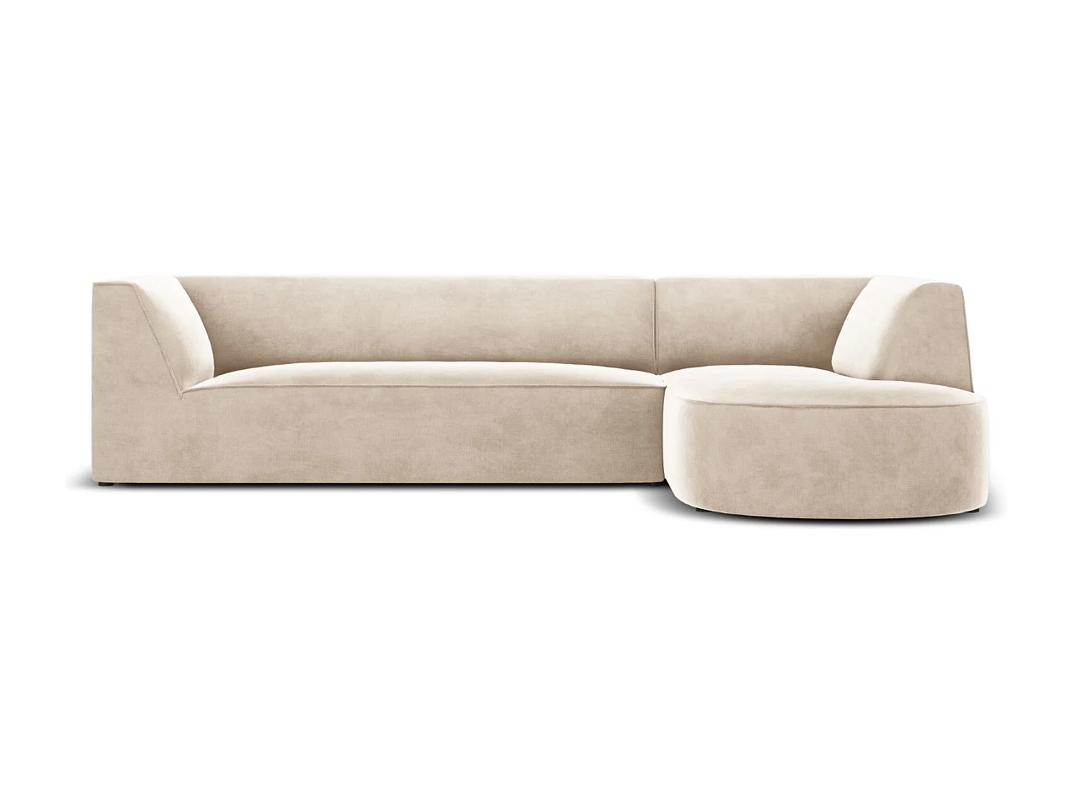 CXL by Christian Lacroix – Narożnik prawy, „Charles” 4 miejsca welur, beż jasny – 273x180x69cm 3742810