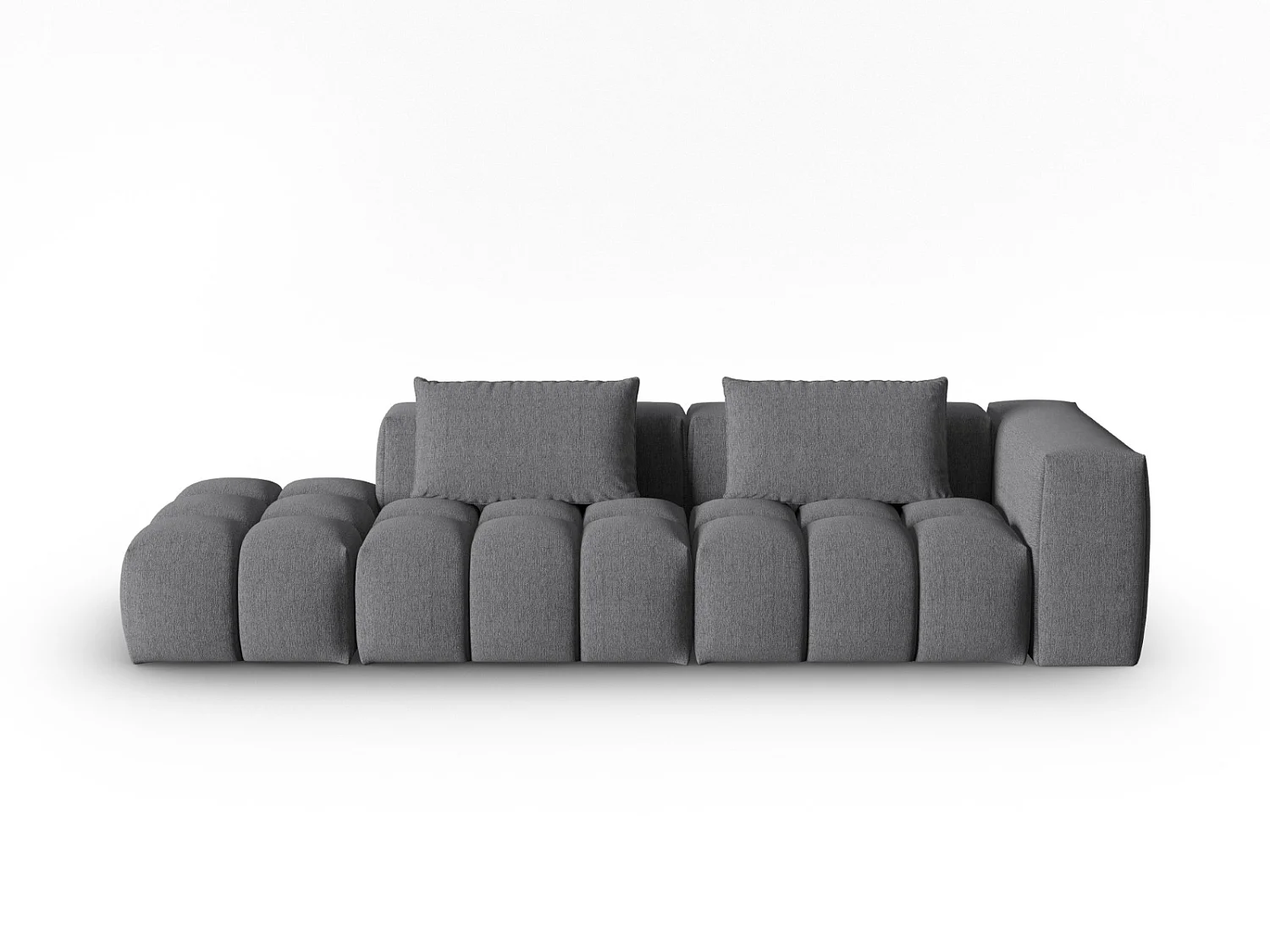 CXL by Christian Lacroix - Sofa modułowa bok lewy, "Lorella" 3 miejsca tkanina strukturalna, szary - 265x85x70cm 3742828 - obrazek 1