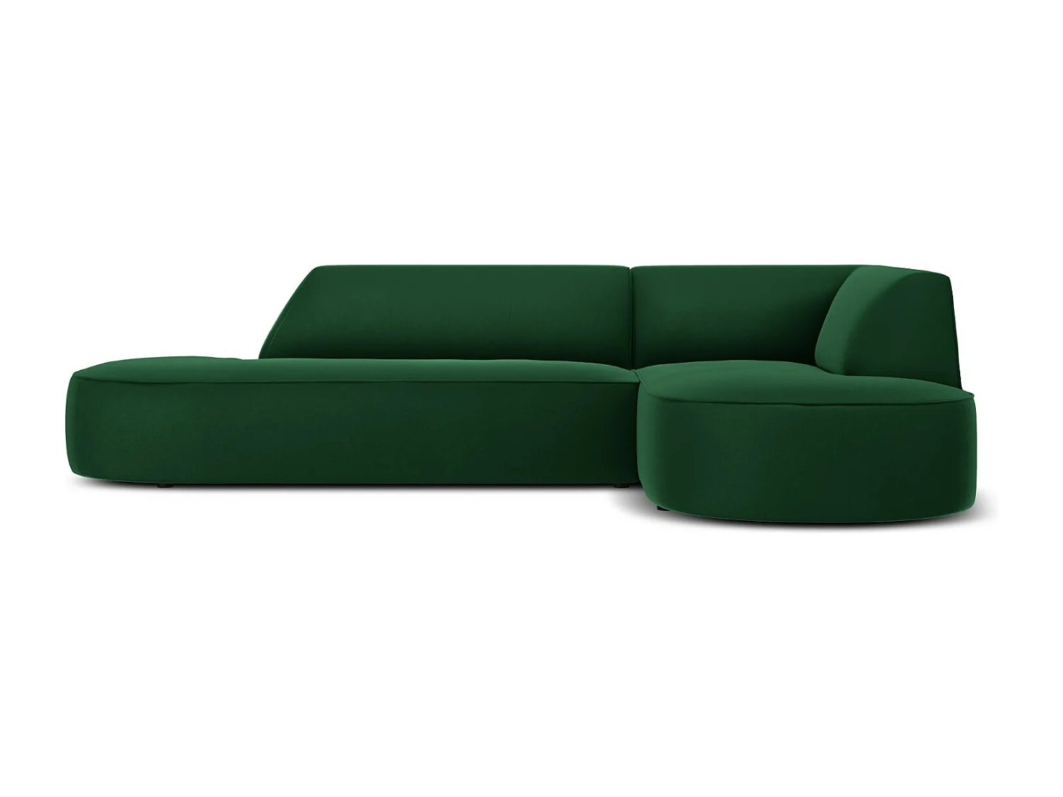 CXL by Christian Lacroix – Narożnik prawy, „Charles” 4 miejsca welur, zielony – 273x180x69cm 3742835