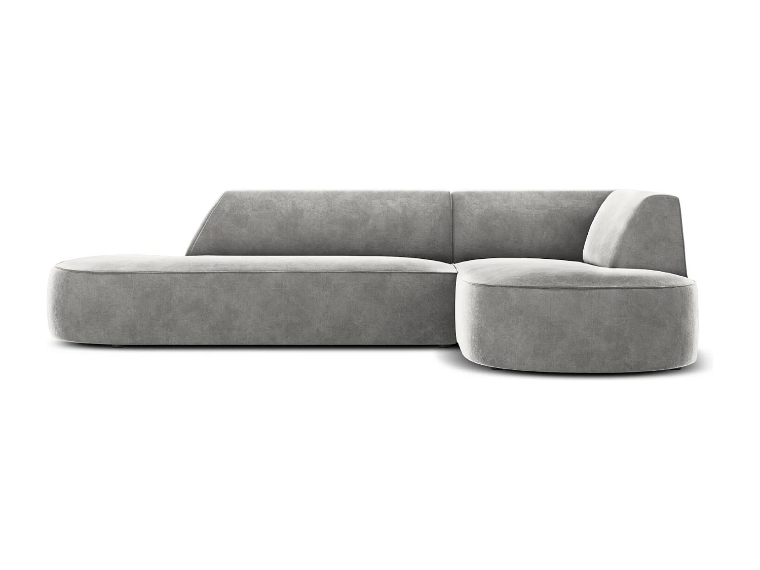 CXL by Christian Lacroix – Narożnik prawy, „Charles” 4 miejsca welur, szary jasny – 273x180x69cm 3742865