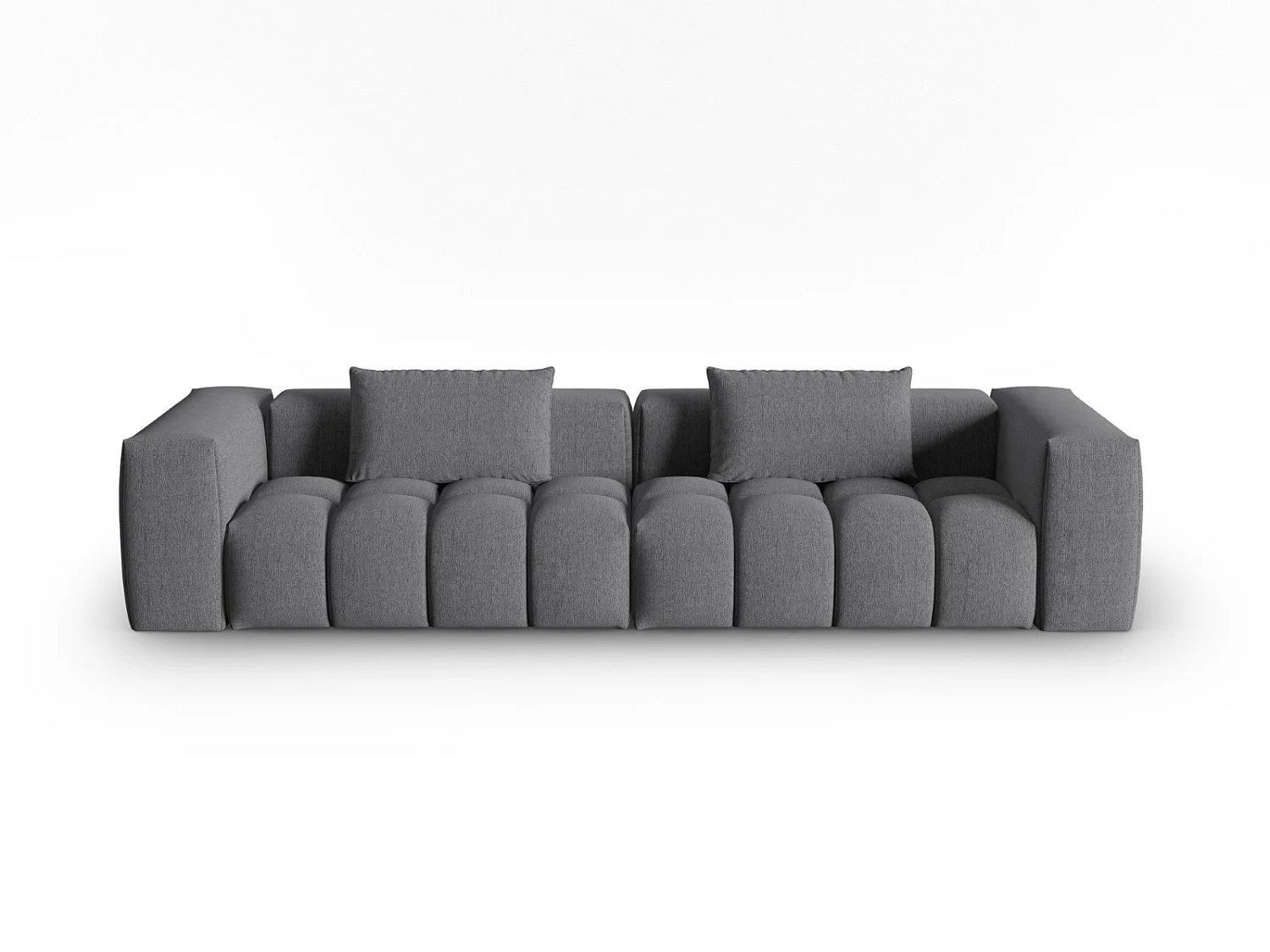 CXL by Christian Lacroix - Sofa modułowa, "Lorella" 5 miejsc tkanina strukturalna, szary - 290x85x70cm 3742883 - obrazek 1